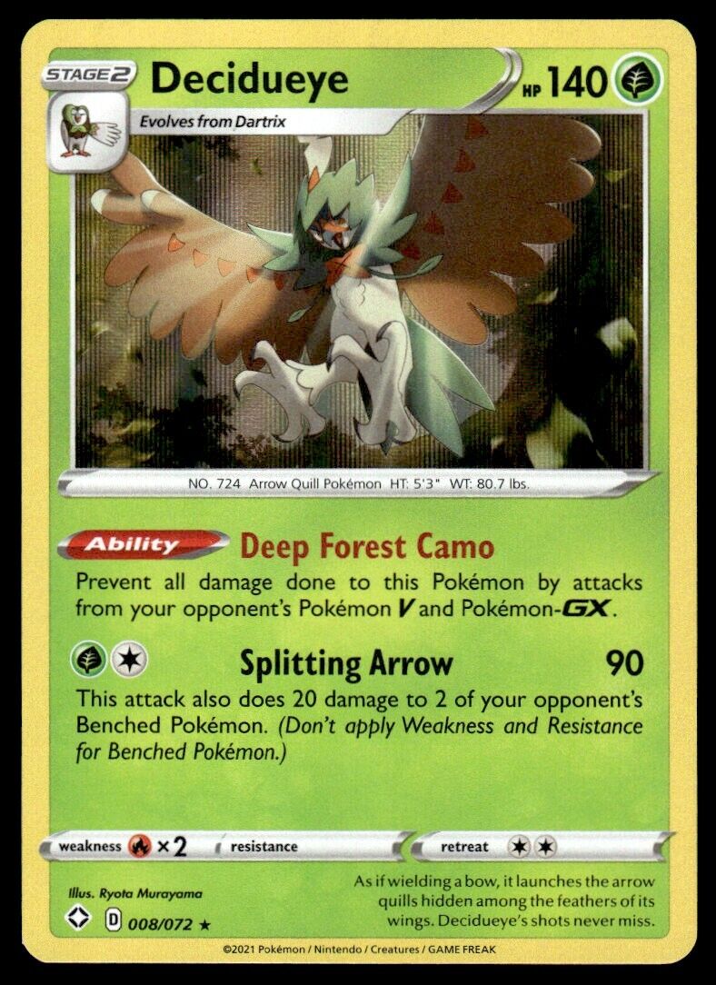 Decidueye - 008/072 - Sword & Shield Base Set