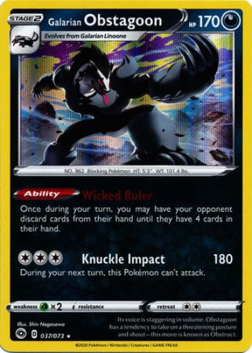 Galarian Obstagoon - 037/073 - Sword & Shield Base Set