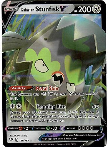 Galarian Stunfisk V - 128/198 - Sword & Shield Base Set